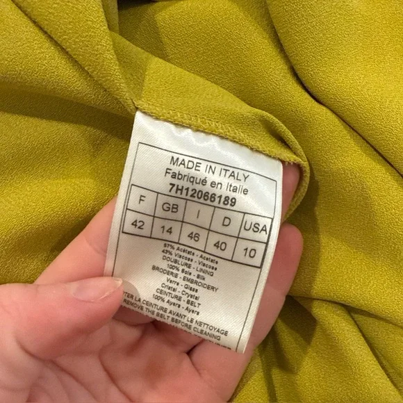 ***SOLD*** Christian Dior Galliano Fall 2007 Chartreuse Beaded Runway Dress - Picture 5 of 13